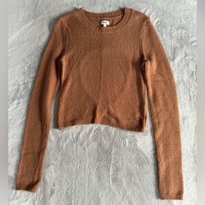 Women's Open Back Brown Sweater